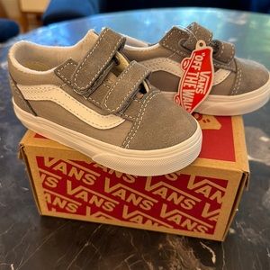 Vans Toddler Old Skool V Shoe - Suede Grey Chambray
